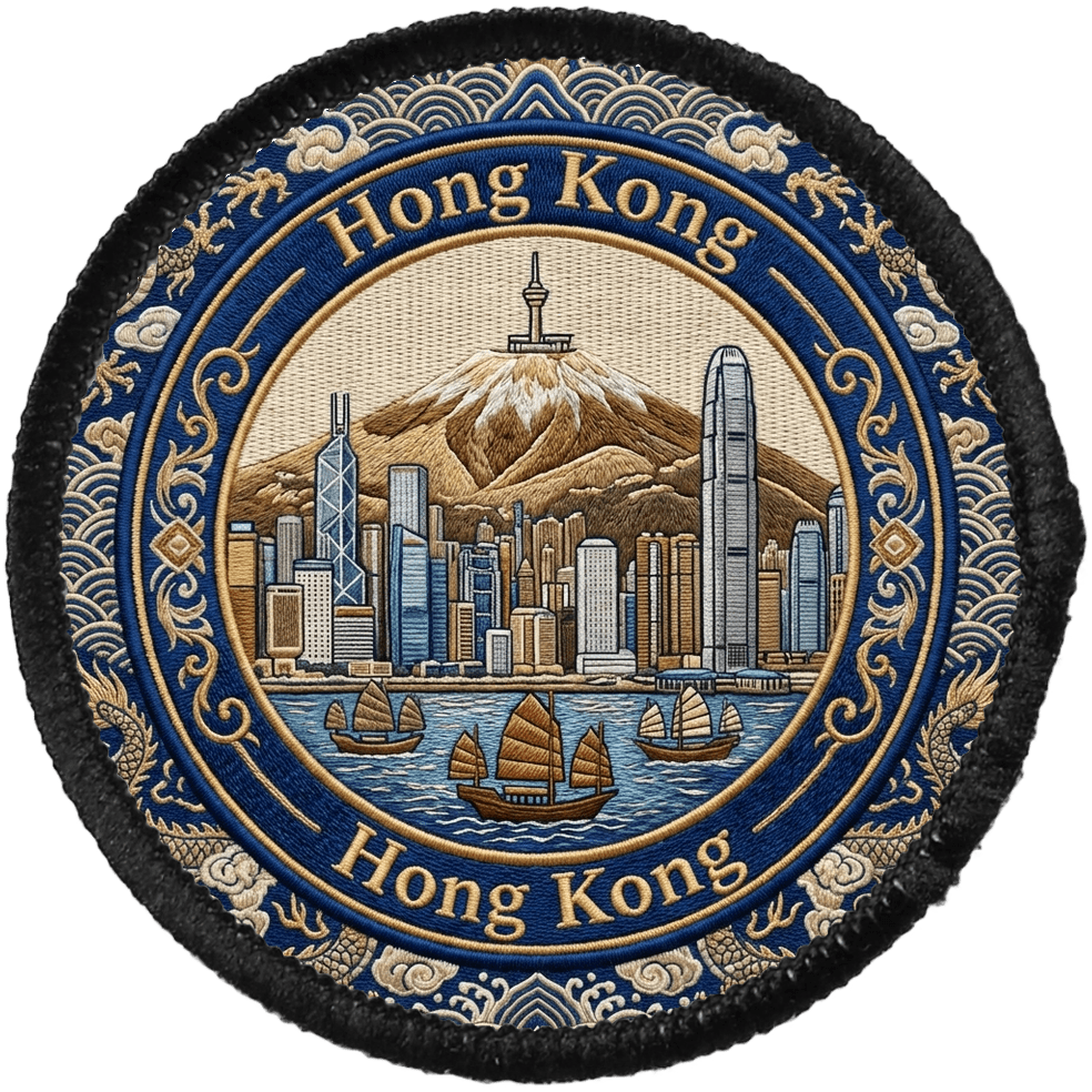 Hong Kong — printed travel patch