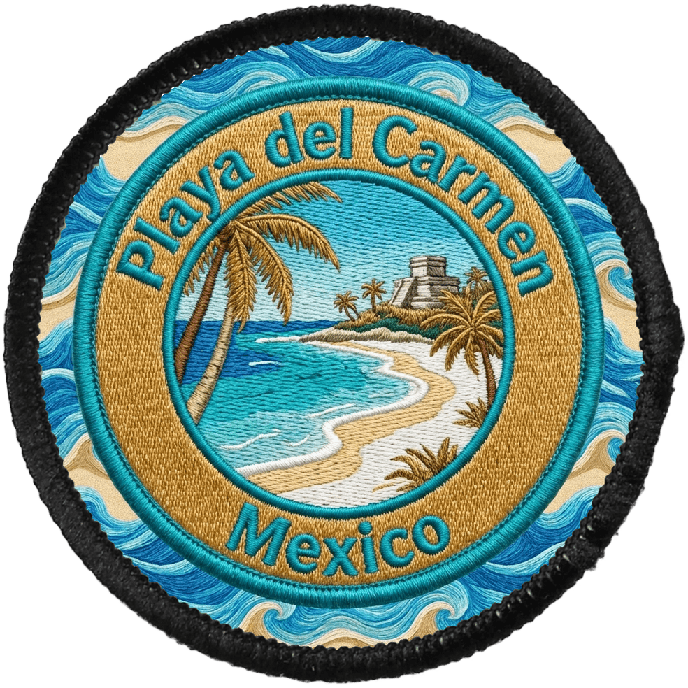 Playa del Carmen — printed travel patch