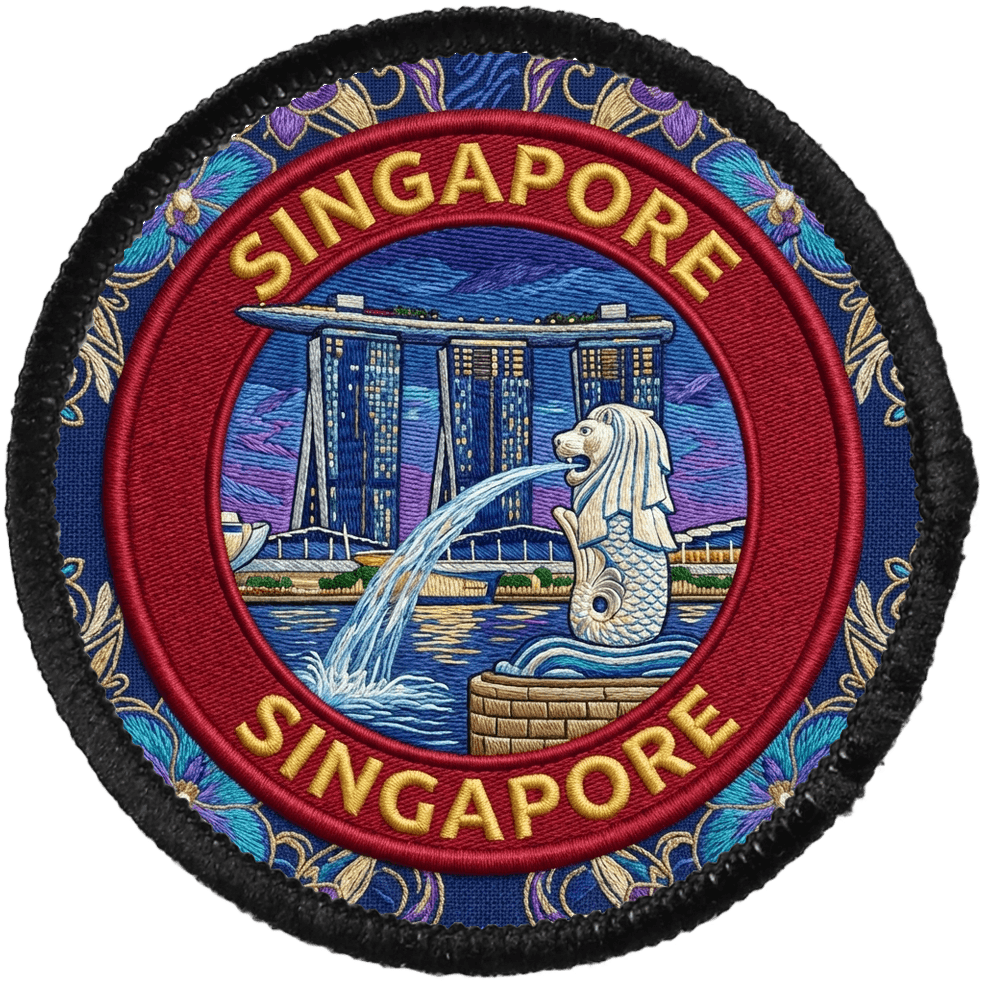Singapore — printed travel patch