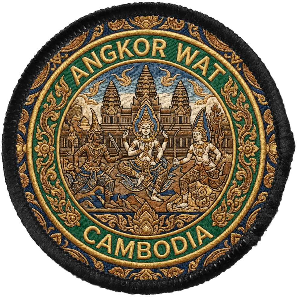 Angkor Wat — printed travel patch