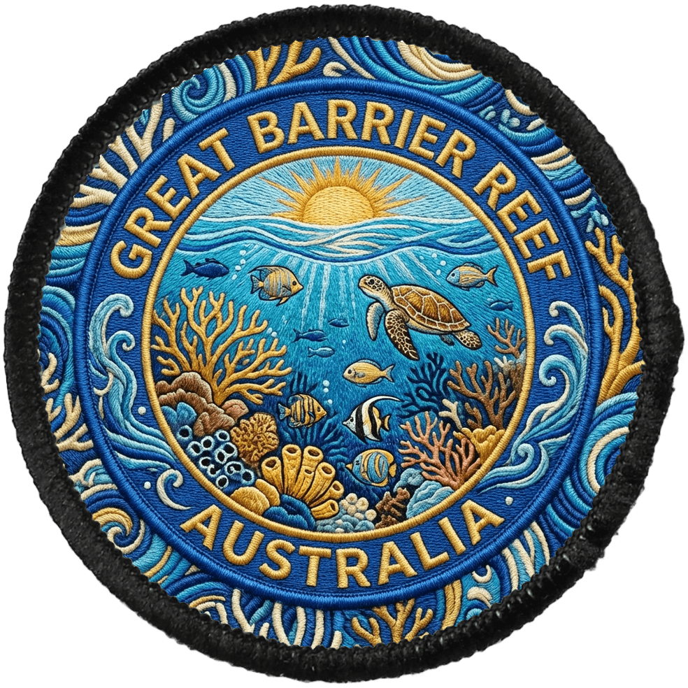 Great Barrier Reef — printed travel patch
