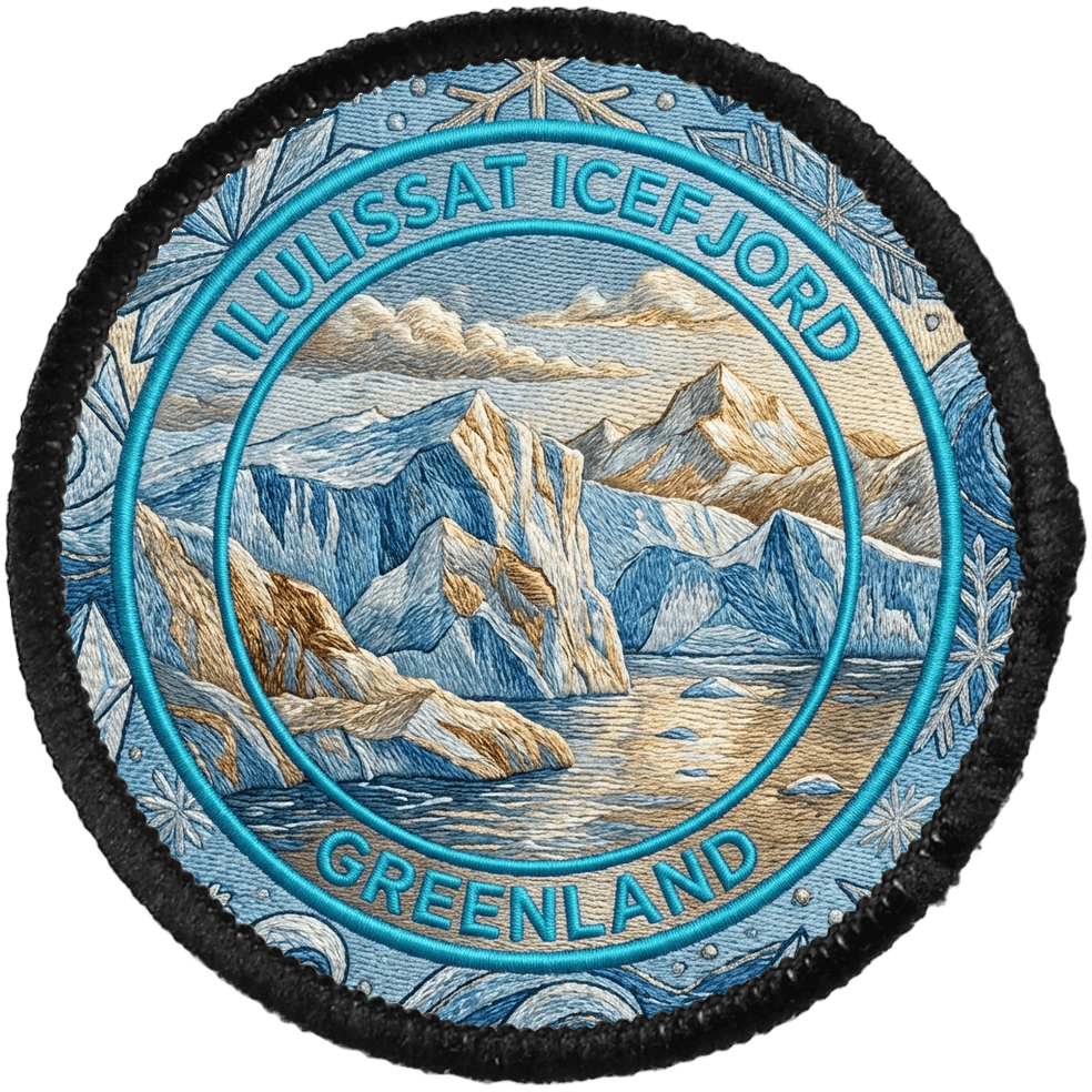 Ilulissat Icefjord — printed travel patch