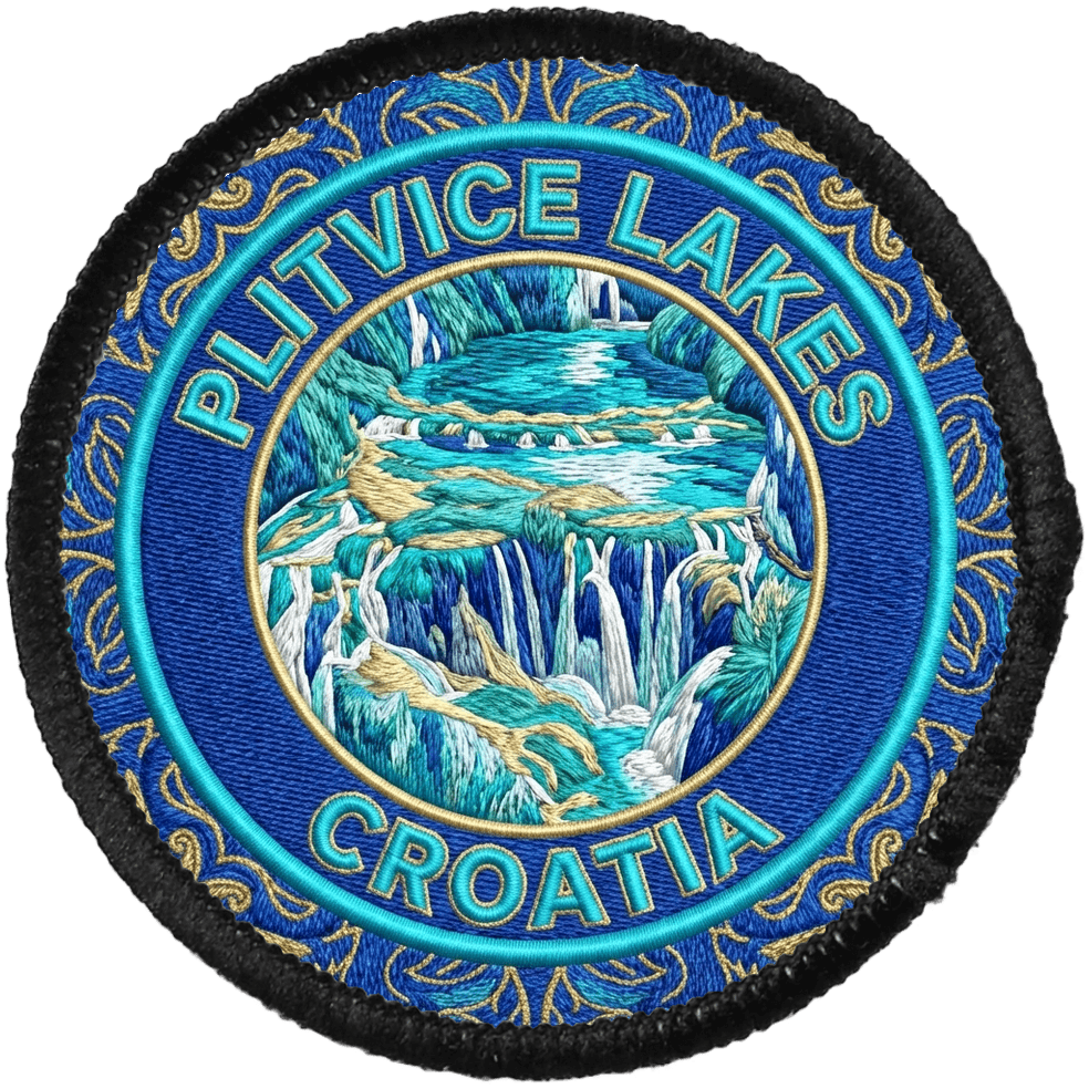 Plitvice Lakes — printed travel patch