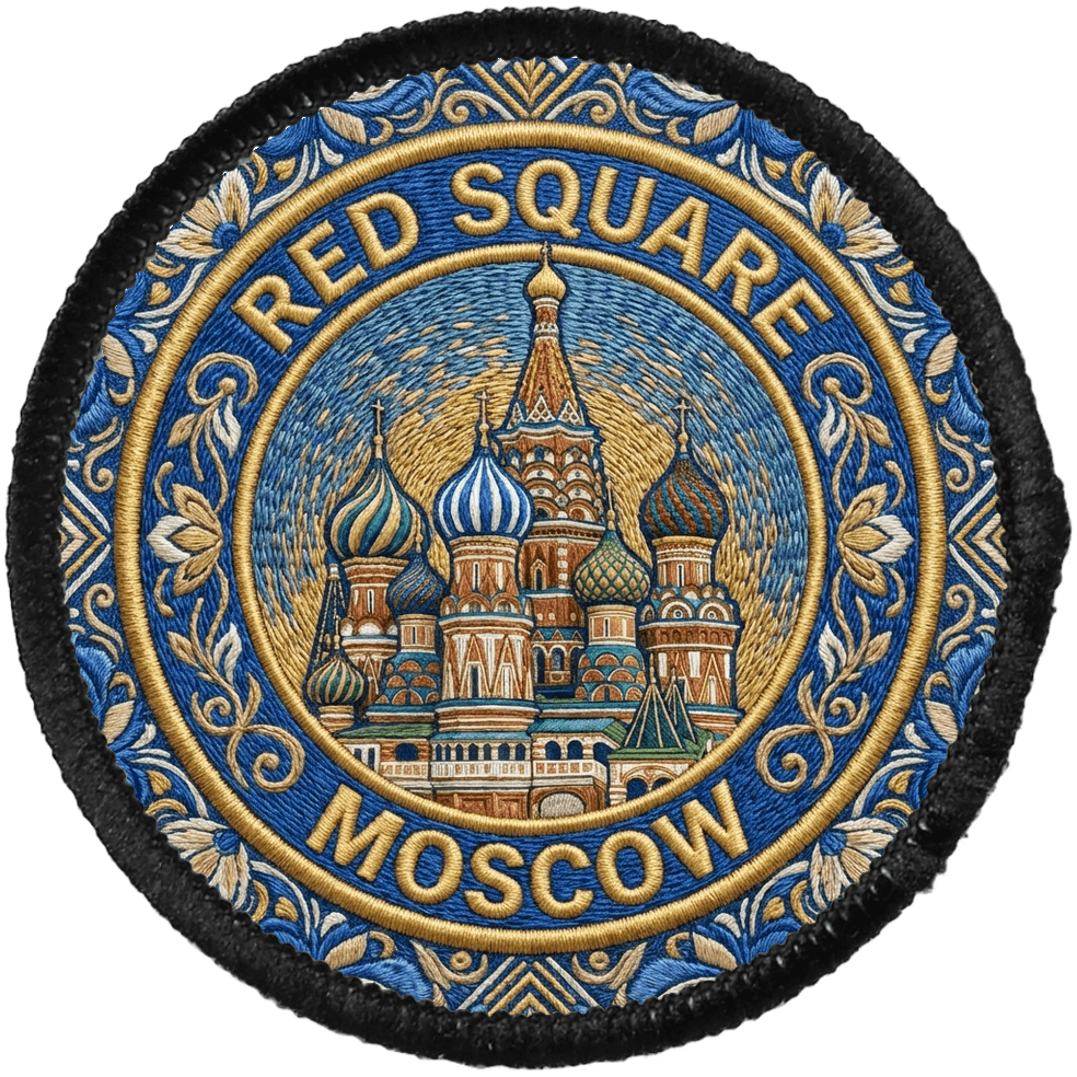 Red Square — printed travel patch