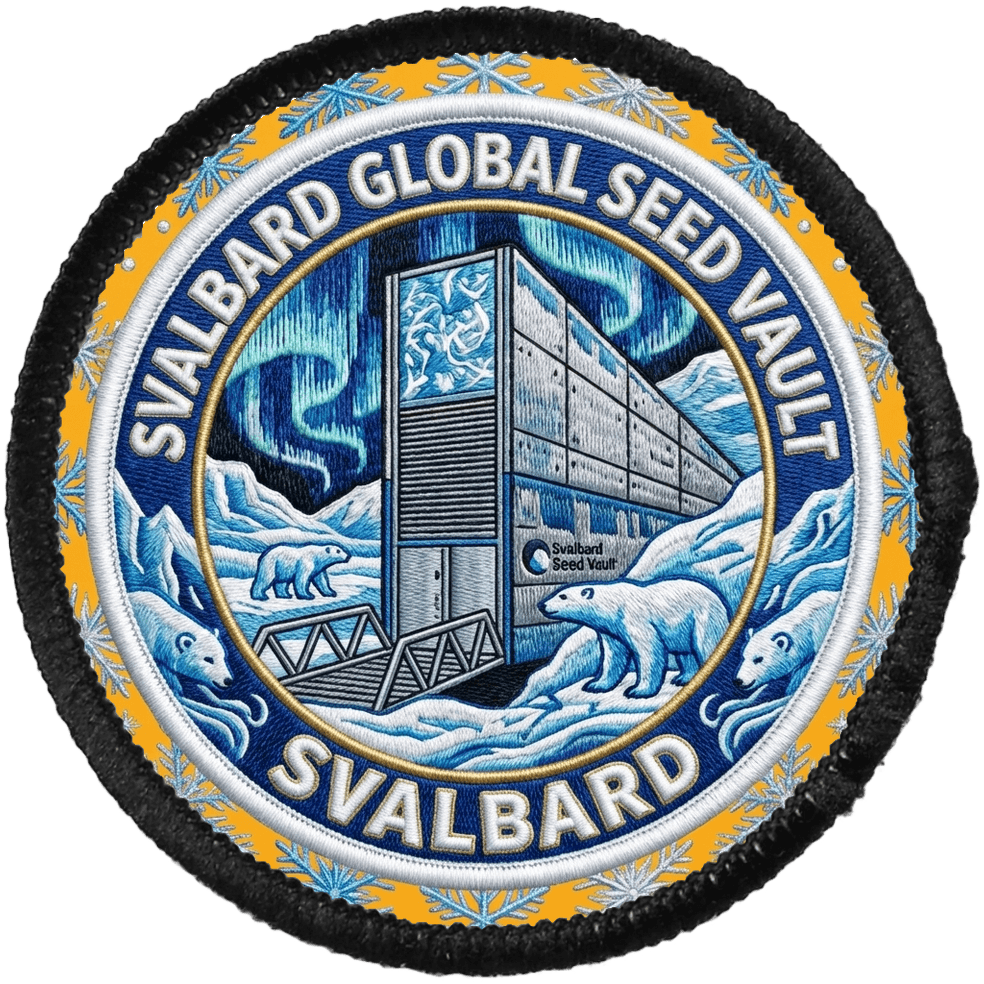 Svalbard Global Seed Vault — printed travel patch